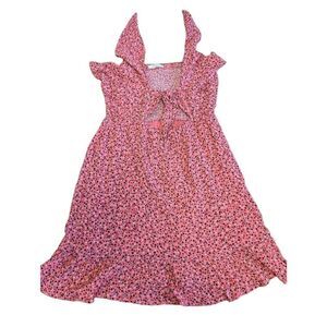 Illa Illa Stary Pink Tie-Front Crop Top Women's Size Medium